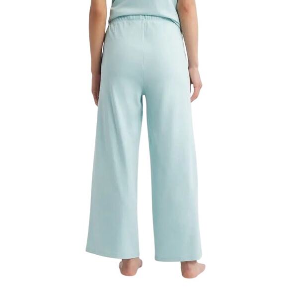 EILEEN FISHER  Organic Cotton Wide Ankle Pants in Pool Blue Size S - Picture 2 of 6
